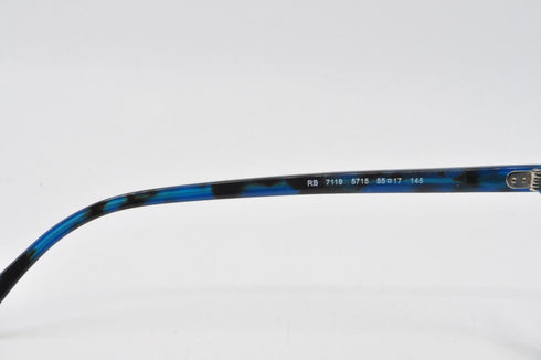 RAYBAN Unisex Eyeglasses RX7119-5715 Light Brown On Havana Blue 53-17-145